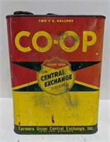 Vintage CO-OP Metal Two Gallon Container