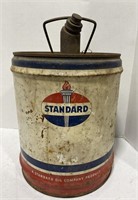 Standard oil co metal 5 gallon oil container
