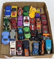 Flat of Hot wheels, and misc brands of cars