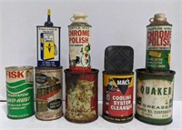 Vintage Various Brands Of Lubricant Cans And
