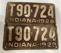 Vintage Indian license plates 1928
