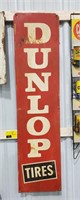 Single Sided Metal Dunlop Tires Adv.Sign 12"x48"