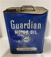 Vintage guardian motor oil can