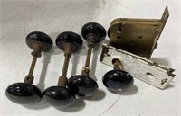 Vintage door knobs porcelain with enamel