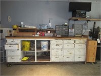 Cabinet & Contents - 9'W x 51"T x 2"