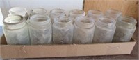 (12) Kerr Glass Canning Jars