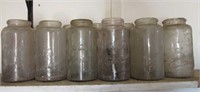 (12) Kerr Glass Canning Jars