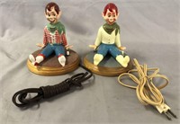 Lot of Two Howdy Doody Night Lights