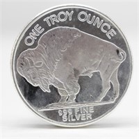 One Troy Ounce Buffalo .999 Fine Silver Round