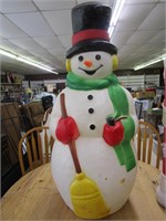 Vinatge Christmas Display Snowman Lighted 39"Tall