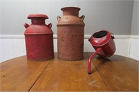 Antique Milk Cans & Watering Can