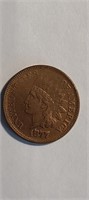 1877 Indian Head Cent--au