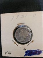 1931 D DIME--VG