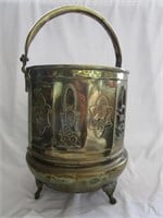 Antique Ornate Brass Coal Bucket