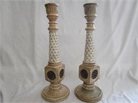 Wood Candle Holders 18"T