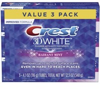 Crest 3D White Toothpaste Radiant Mint (3 Count
