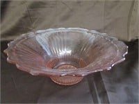 Vintage Pink Glass Bowl 12"R