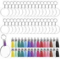 Acrylic Keychain Blanks, Tassels Kit Bulk,