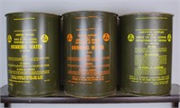 (3) Civil Defense Survival Drinking Water Barrels