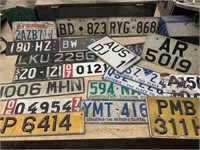 QTY OF COLLECTABLE NUMBER PLATES