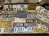 QTY OF COLLECTABLE NUMBER PLATES