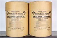 (2) Civil Defense SK IV Sanitation Kits w Contents