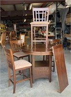 Liberty Dark Wood Pub Table & 4 Chairs & Leaf