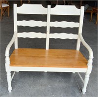 Solid White & Oak Bench