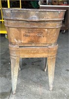 30" Antique Wash Tub & Stand