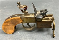 Early Brass & Wood Gun Lighter