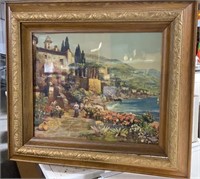 1930’s Mediterranean Seaside Villa Framed Print