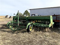2-John Deere 9300 Grain Drills Hitched Together