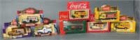 8 Die cast Coca-Cola Cars