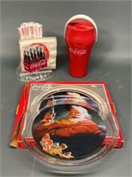 Coca-Cola Straw Dispenser & Godfathers Pizza Cup