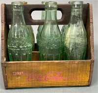 Early Coca-Cola Carrier & Glass Bottles