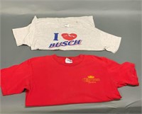 Two Vintage Busch & Corona Beer T Shirts