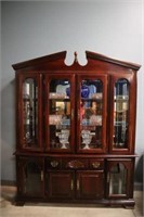 Modern mahogany china cabinet 66wx16dx84