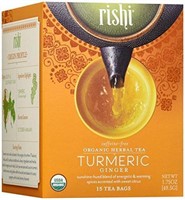 Rishi Tea Organic Caffeine Free Tea Bags, Turmeric