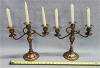 Silver Plated Vintage Candleholders