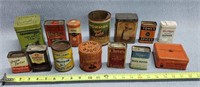 Large Lot Of Antique Tins