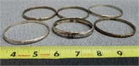 6- Sterling Silver Bracelets