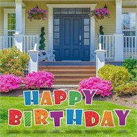 Happy Birthday Yard Signs with Stakes - 16"