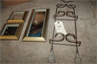 PLATE RACK AND SET OF MIRRORS