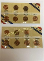 (2) SETS 1982 PENNIES-COPPER & ZINC