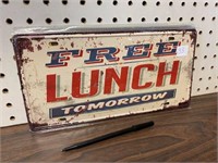 LIC. PLATE METAL SIGN