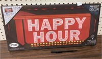 NEW LIGHTED SIGN - HAPPY HOUR 10 X 19"