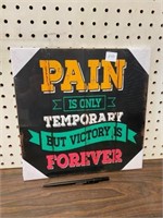 WOOD SIGN - PAIN IS ONLY TEMPORARY