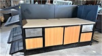 Counter with shelving and trash 81x48