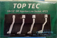 3/8+½" DR. Injection Line Socket, 4 dele