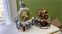 Set of Two Christmas Snowglobes
